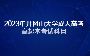 2023年井冈山大学成人高考高起本考试科目